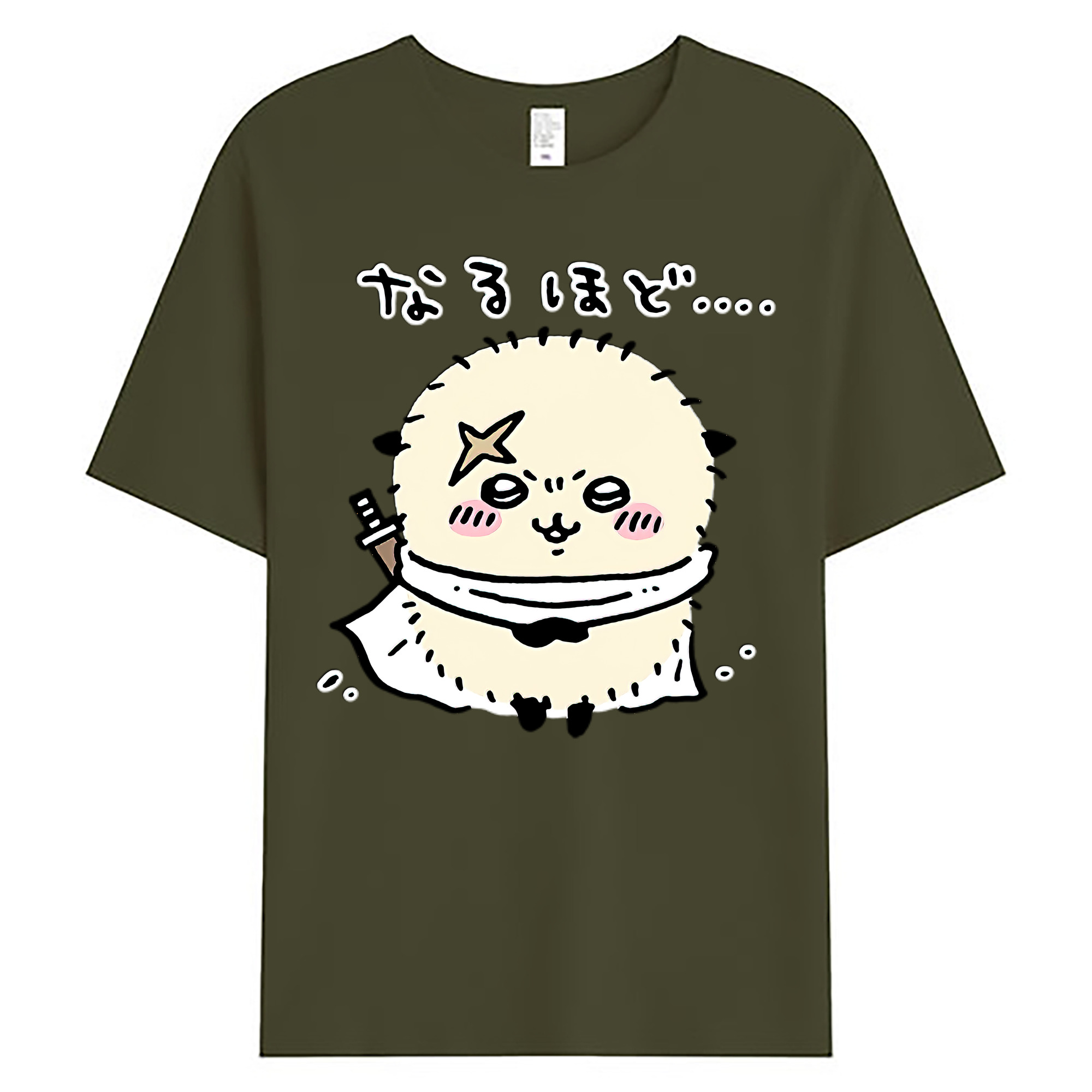 （画像用） ちいかわ ラッコ Chii-kawa Sea otter 綿100％ メンズ半袖Tシャツ｜肌触りやわらか＆通気性
